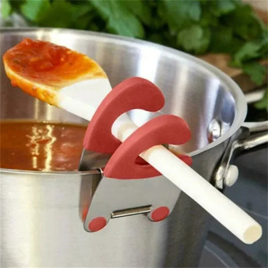 Anti-slide Stainless Steel  Spoon Holder Clip