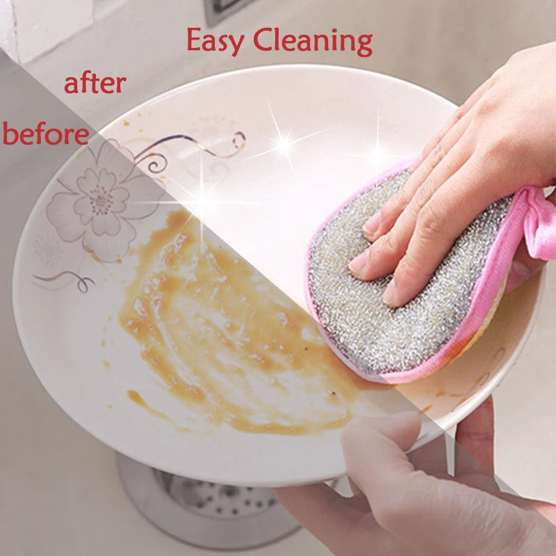 Double Side Dish Washing Sponge Type Brush