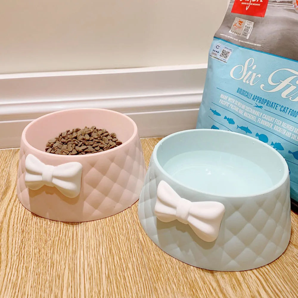 Sweet Princess Diamond Pattern Pet Feeding Bowls